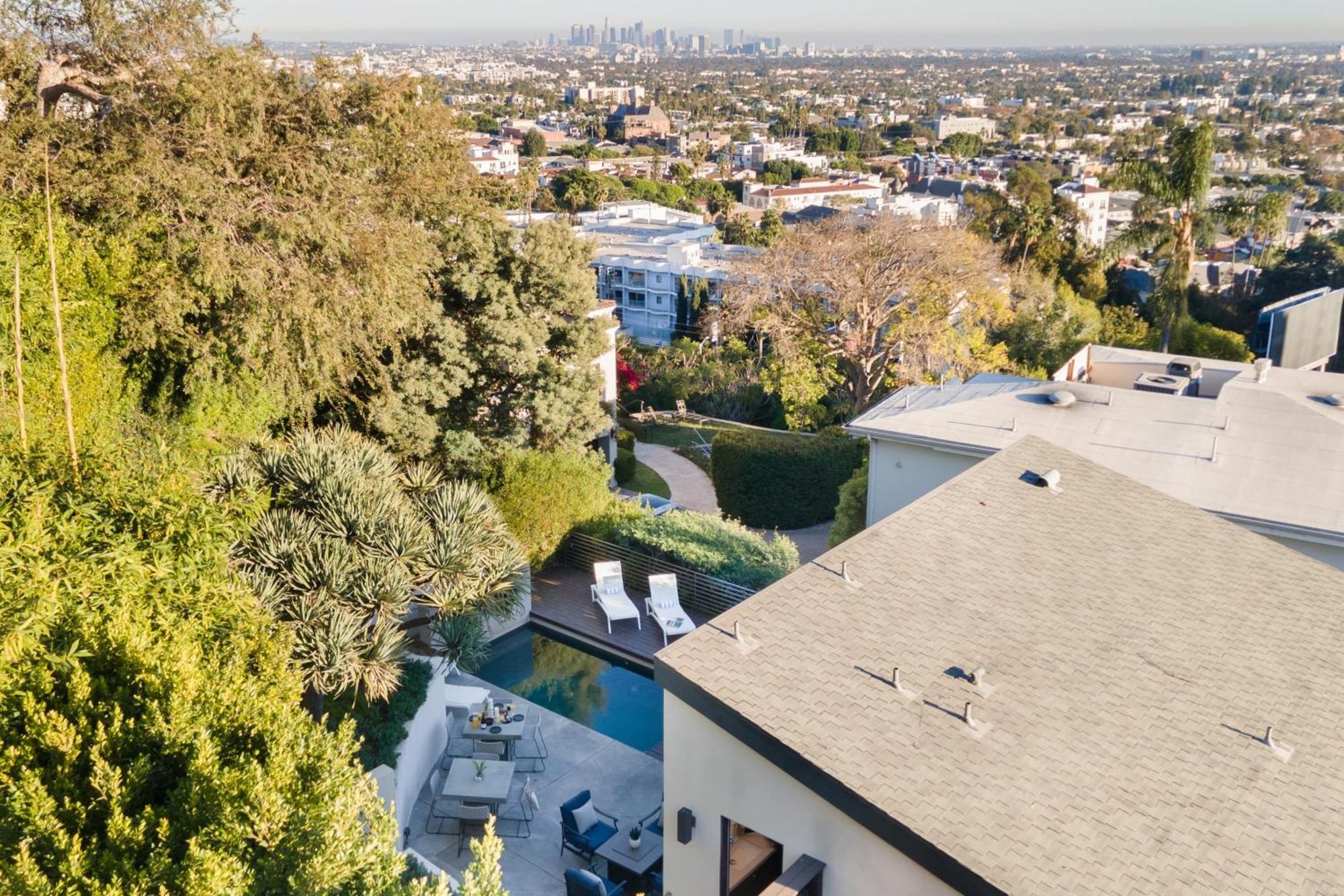 ロサンゼルス Kings Road West Hollywood Luxury Pool Views Firepit Modern Designヴィラ エクステリア 写真