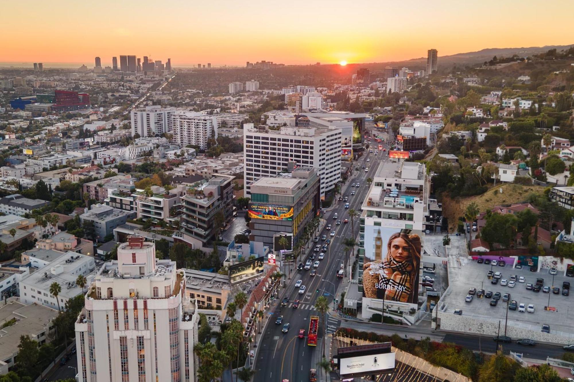 ロサンゼルス Kings Road West Hollywood Luxury Pool Views Firepit Modern Designヴィラ エクステリア 写真