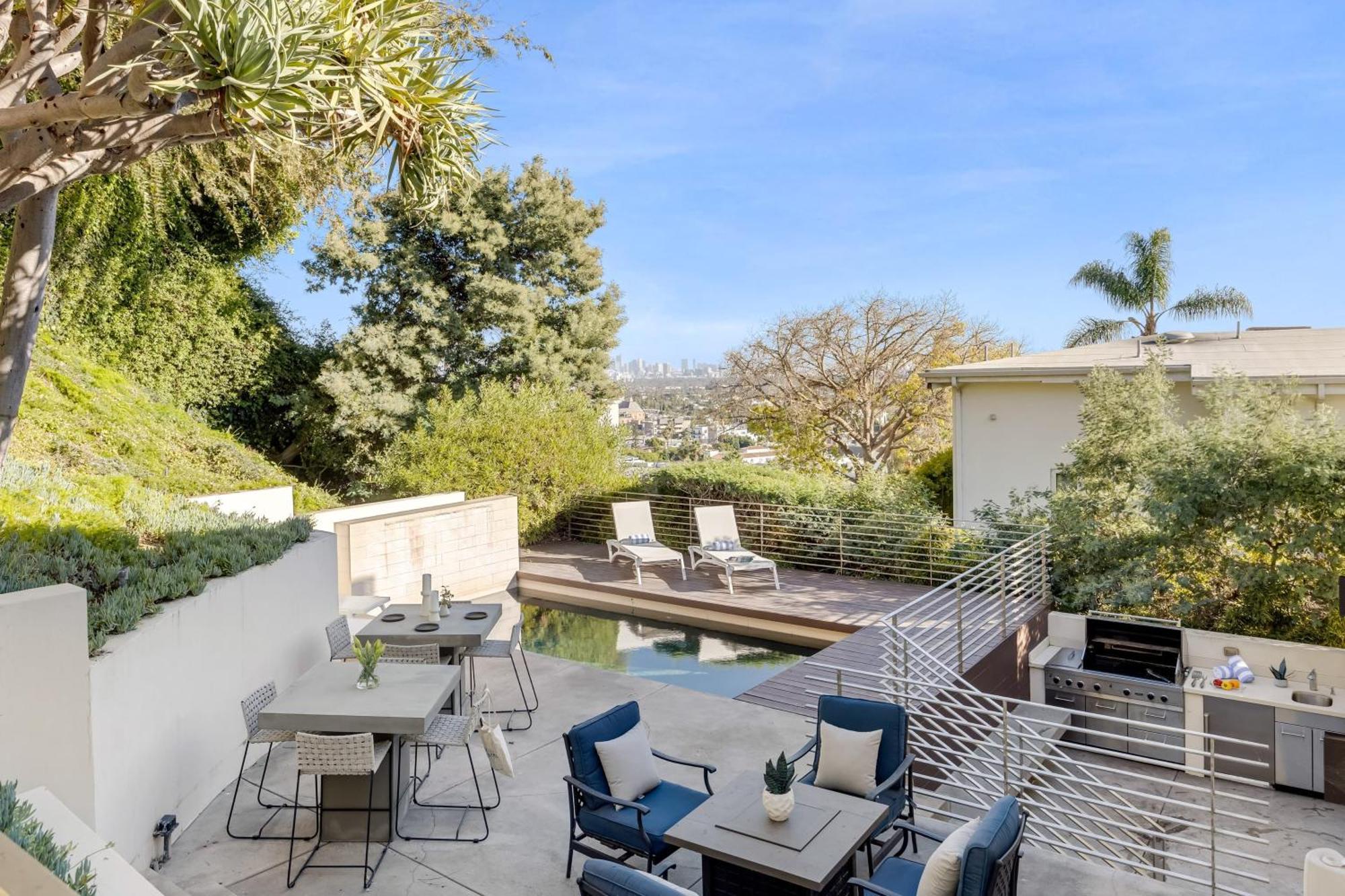 ロサンゼルス Kings Road West Hollywood Luxury Pool Views Firepit Modern Designヴィラ エクステリア 写真